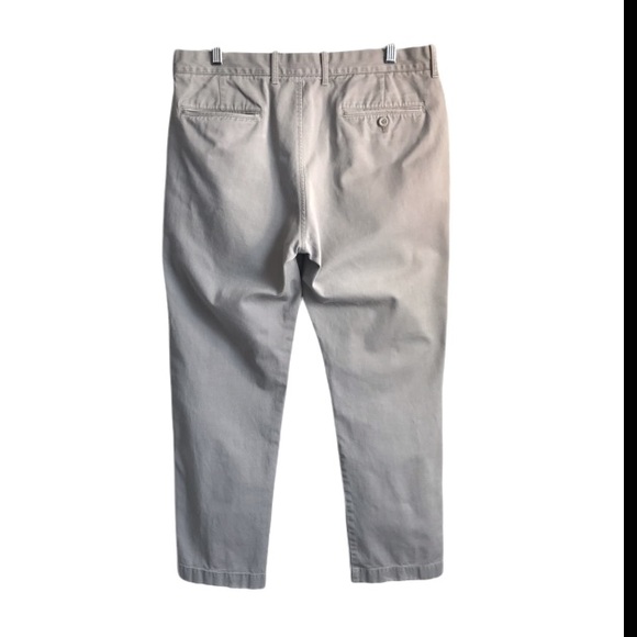 J. Crew Brand The Sutton 100% Cotton Khaki Light Gray pants size 34x30 in EUC - Picture 2 of 11
